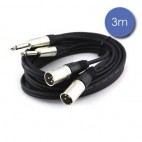 CABLES POWER ACOUSTICS 2 XLR MALES / 2 JACK 6.35