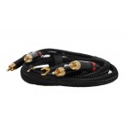 Câble Platine Vinyles 1,5m - 2 RCA Mâle - 2 RCA Mâle + 1 MASSE